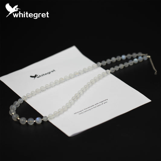 [WG0123] Blue moonstone & silver925 necklace