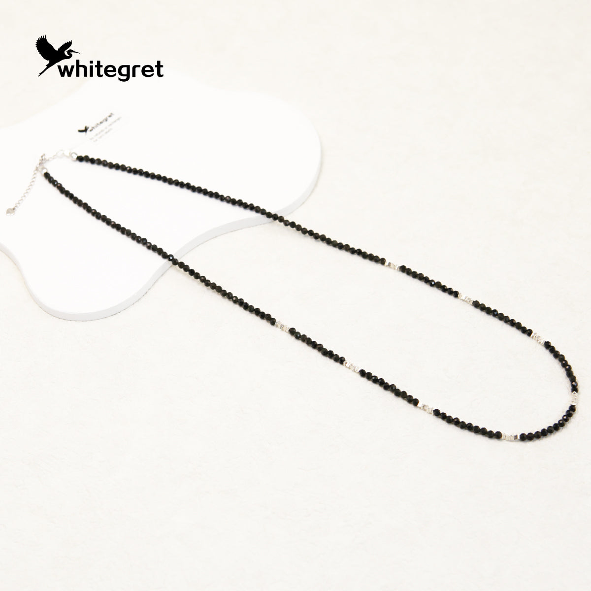 [WG0036] Natural Crystal Obsidian & Silver925 Necklace Birthday gifts