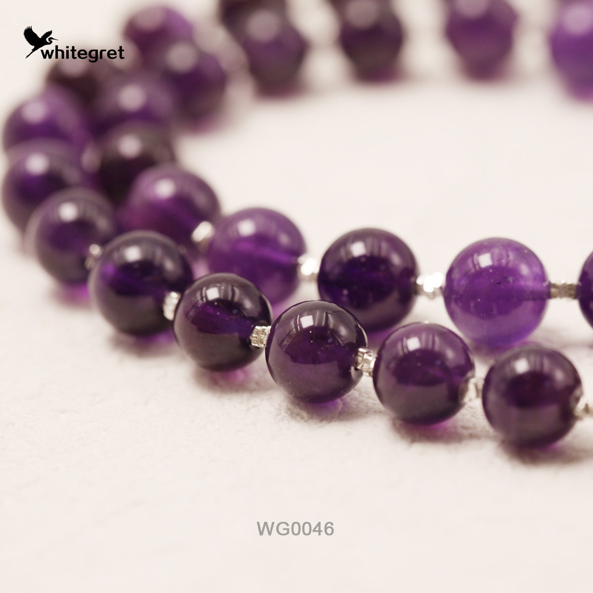 [WG0046] Natural Crystal Amethyst & Silver925 Necklace new original girl fashion gifts