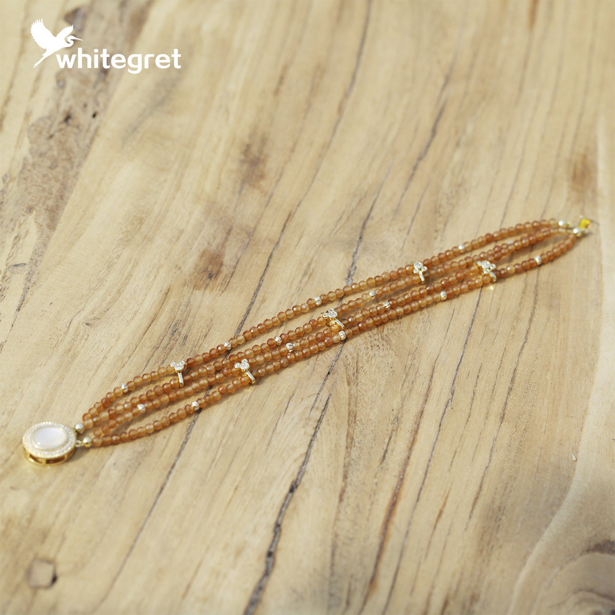 [WG0100] Natural Crystal Orange Garnet Bracelet 2024 new handmade diy jewelry design girl wowen Birthday Daily gifts