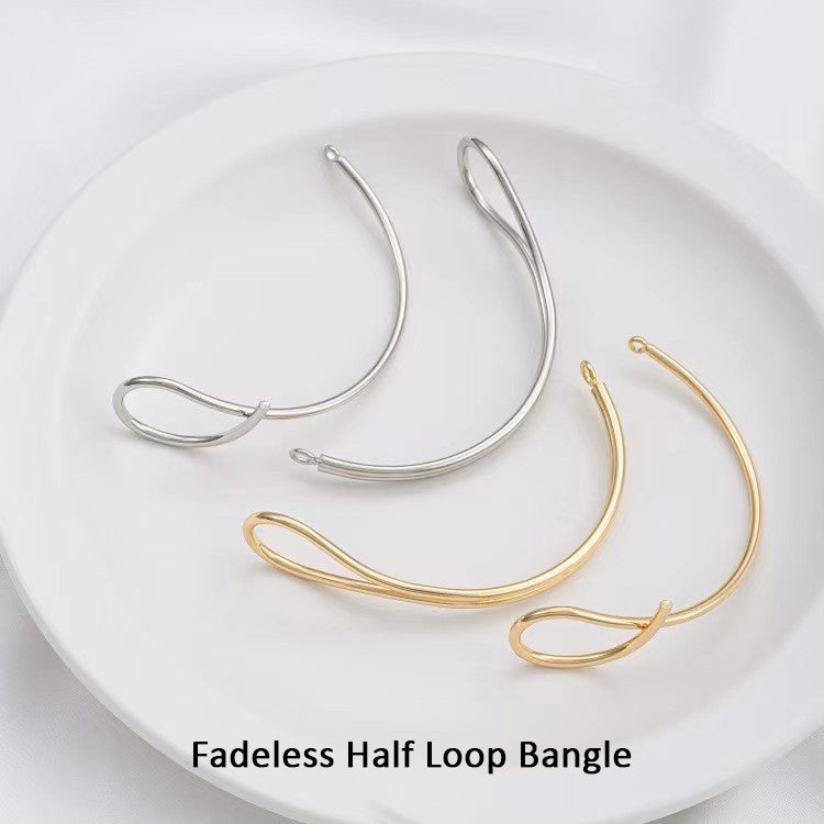 WG1079  Fadeless Half Loop Bangle for jewelry DIY