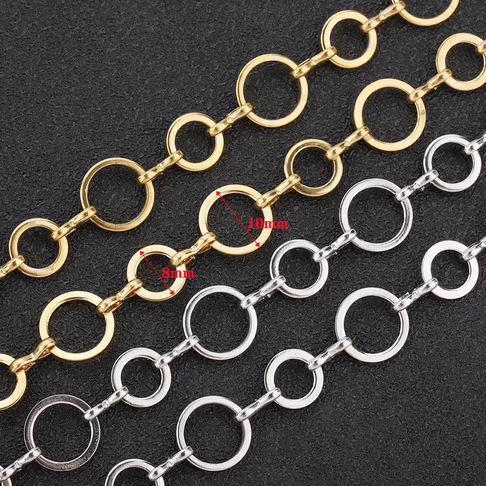 WG1032  Big circle chain-Vacuum Plating Waterproof Stainless steel diy chain