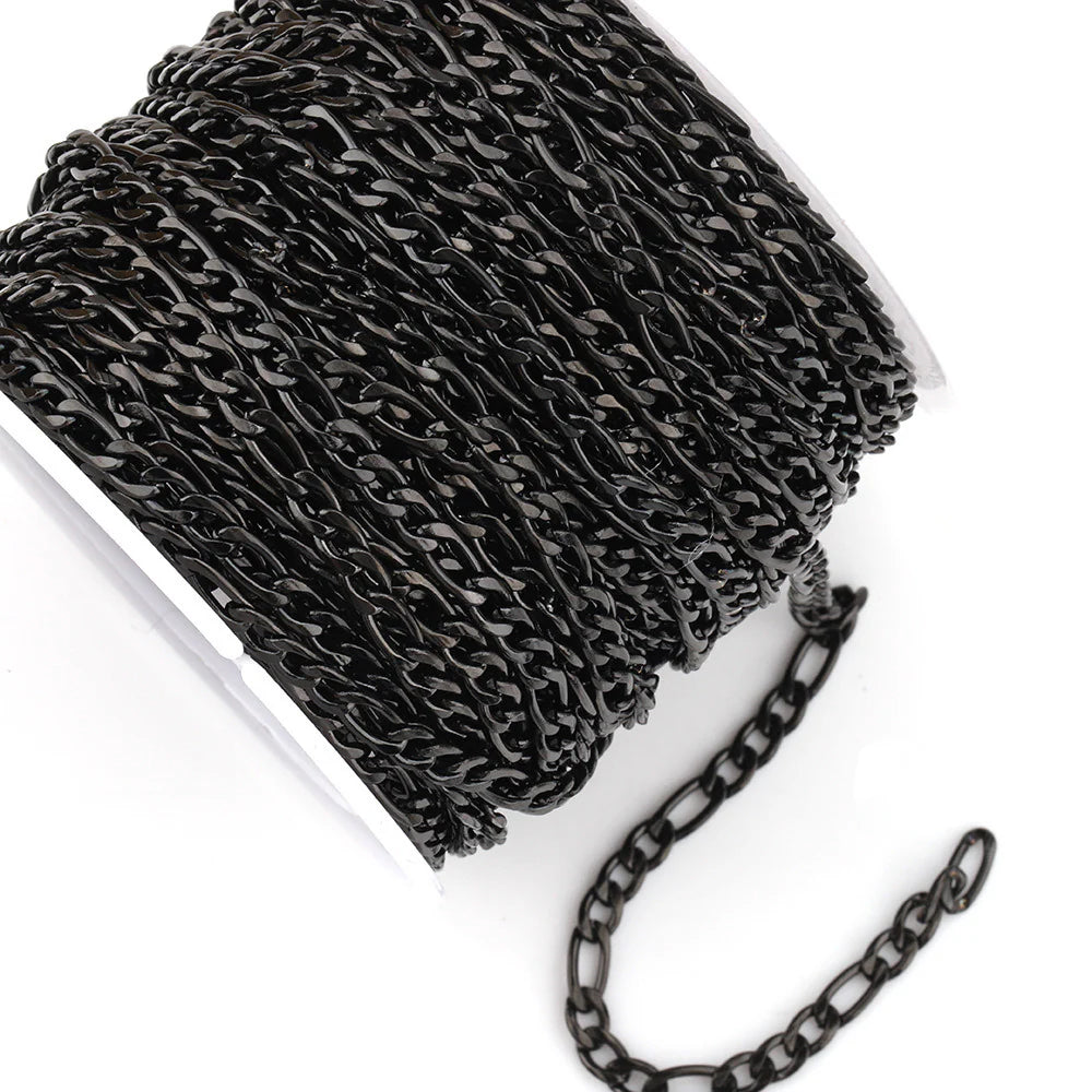 WG1065  Four style black chain-Vacuum Plating Waterproof Stainless steel chain