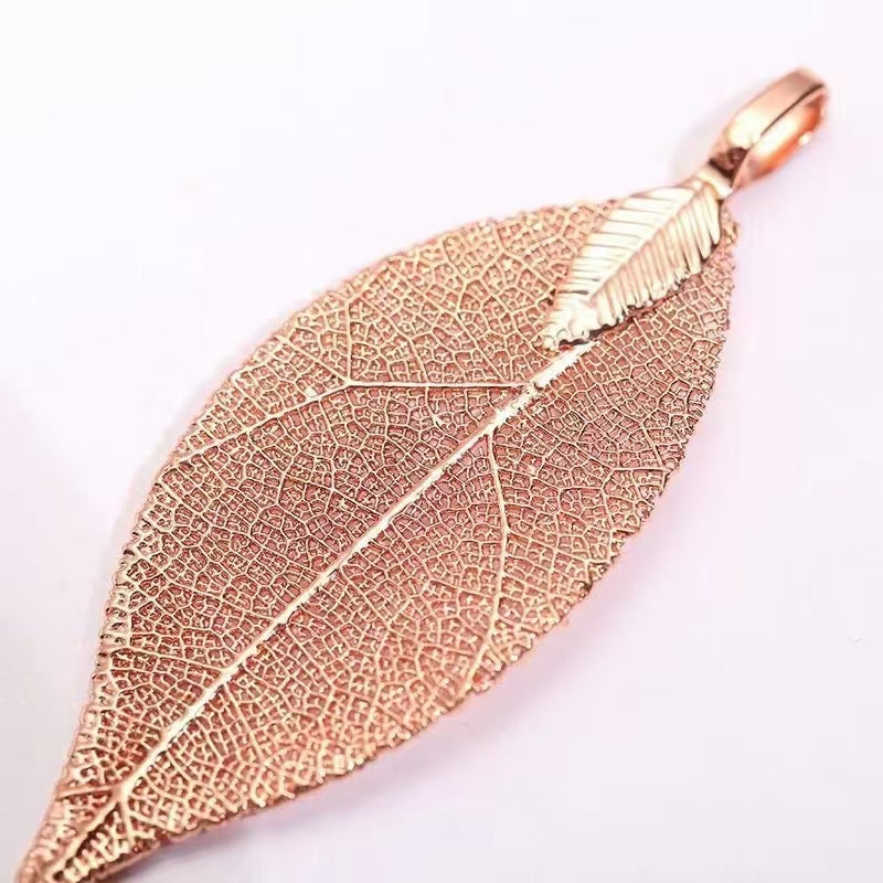 [WG1112] 10pcs Natural leaf with Multi copper plated