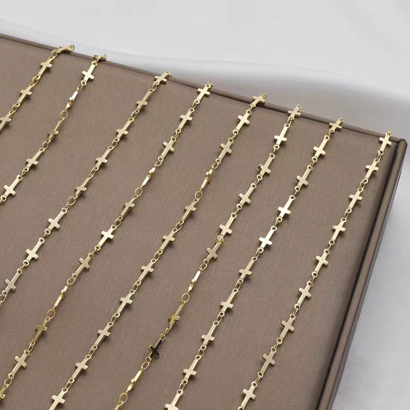 [WG1179] 1M cross chain & cross star chain & skeleton heart & skeleton diamond chain for jewelry diy