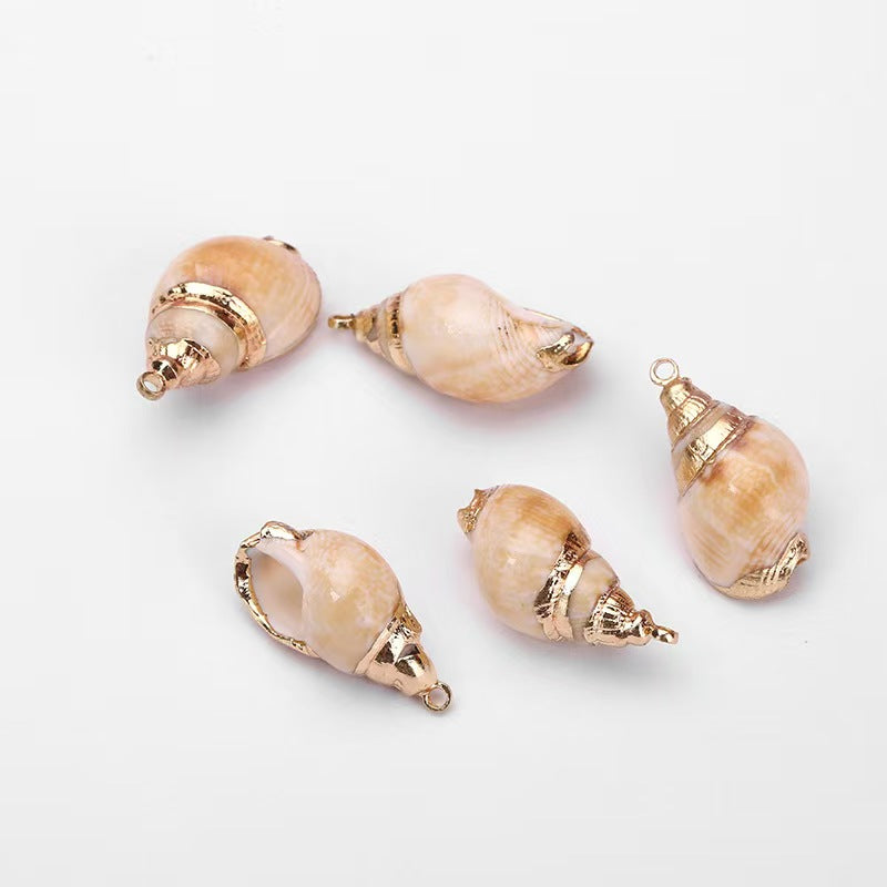 [WG1111] Natural whelks pendant for jewelry diy-10PCS