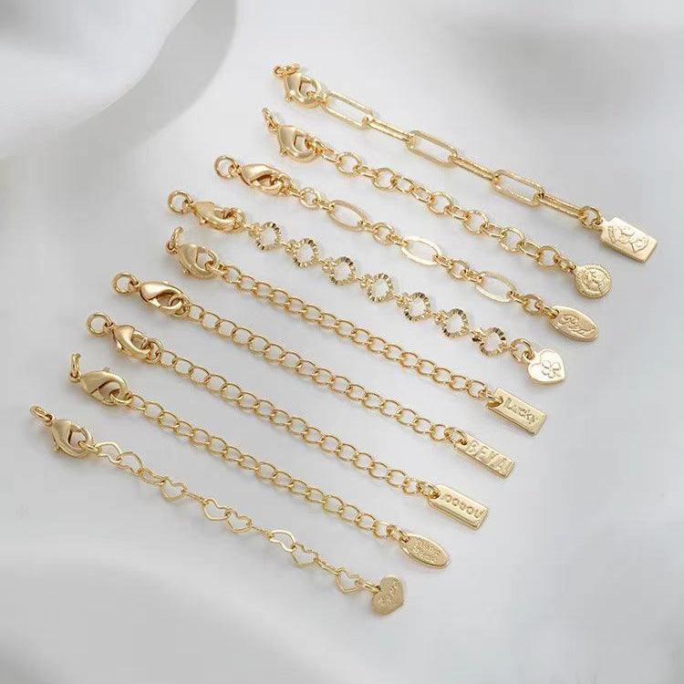 10pcs/pack Lobster Clasp and Adjust Chain Set -Vacuum Plating Waterproof Stainless steel