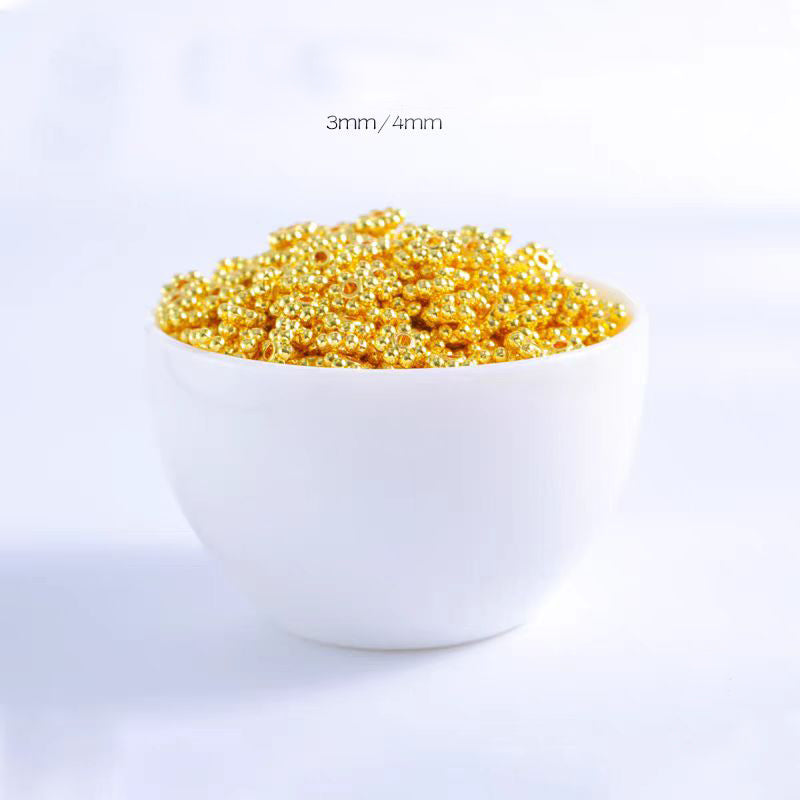 [WG1204] 10/100/500/1000pcs 18K gold snowflake spacer for Jewelry diy