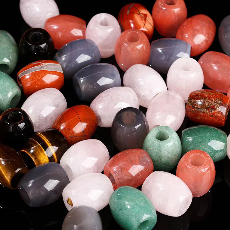 WG1073   Natural Crystal bucket bead diy Charms