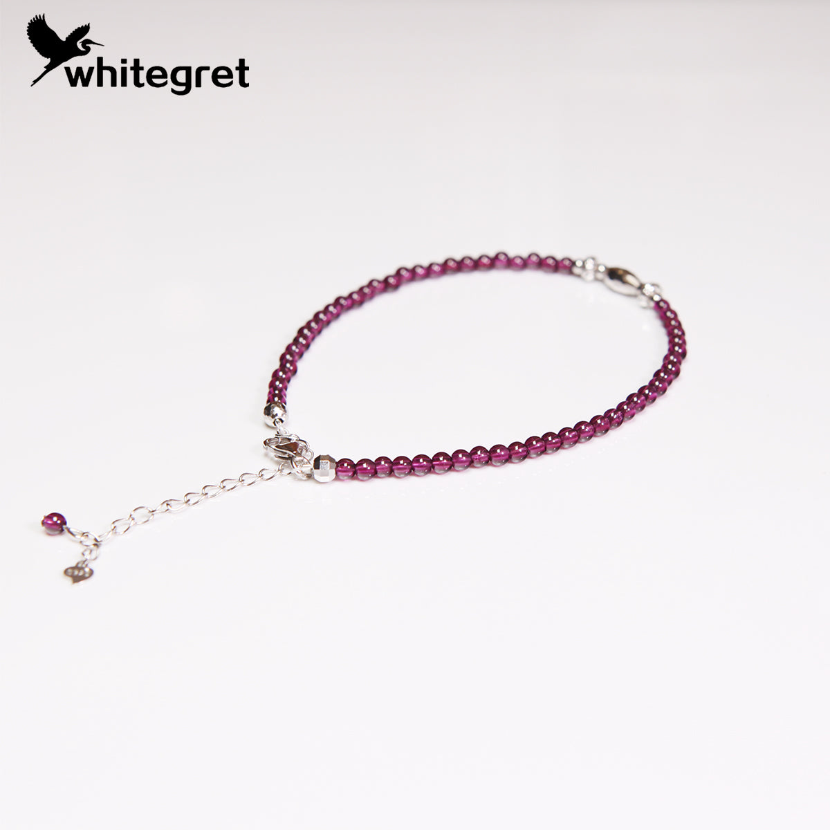 [WG0033] Purple Garnet & silver925 Bracelet new fashion girl Birthday Daily gifts over ＄25 free shipping