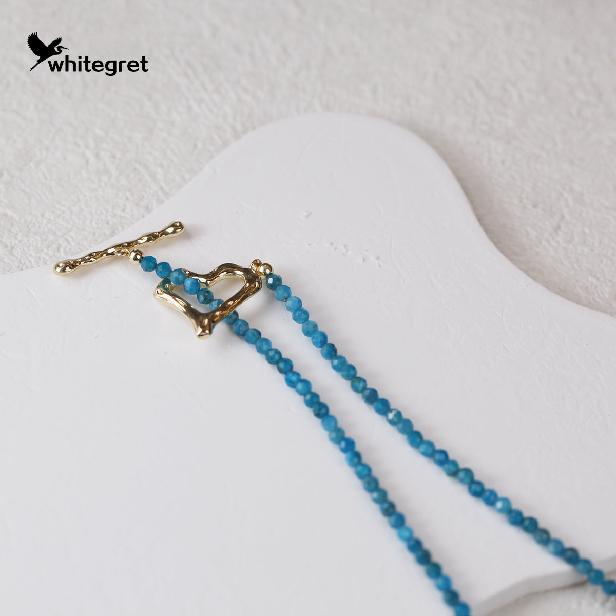 [WG0137] Blue Apatite Necklace