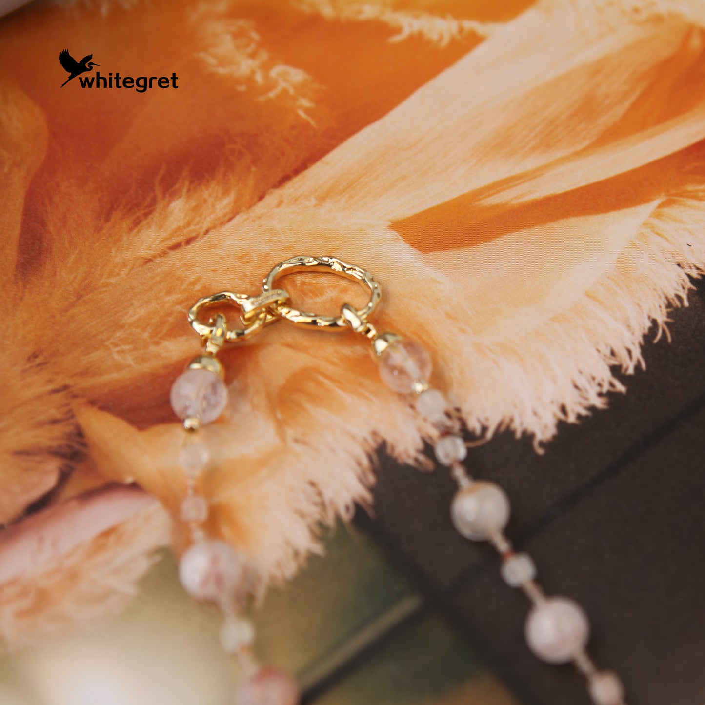 [WG0007] Natural Crystal Fire Quartz Crystal Necklace Red Hematoid bracelet sweater chain handmade diy 2024 new design valent new year gifts Wedding Engagement Daily Birthday Auspicious Anniversary 9.6㎜+ over ＄25 free shipping