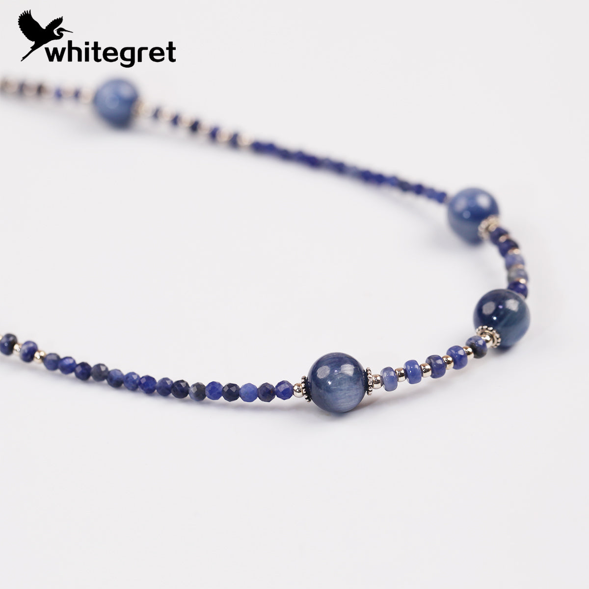 [WG0172] Handmade Kyanite & Silver925 Necklace