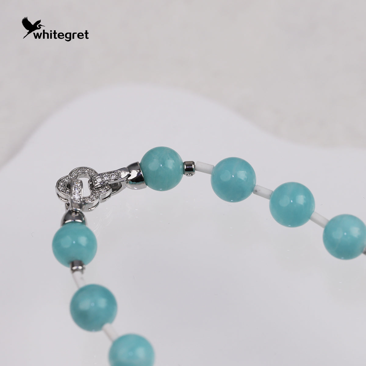 [WG0200] Amazonite & magnesite Necklace and Bracelet