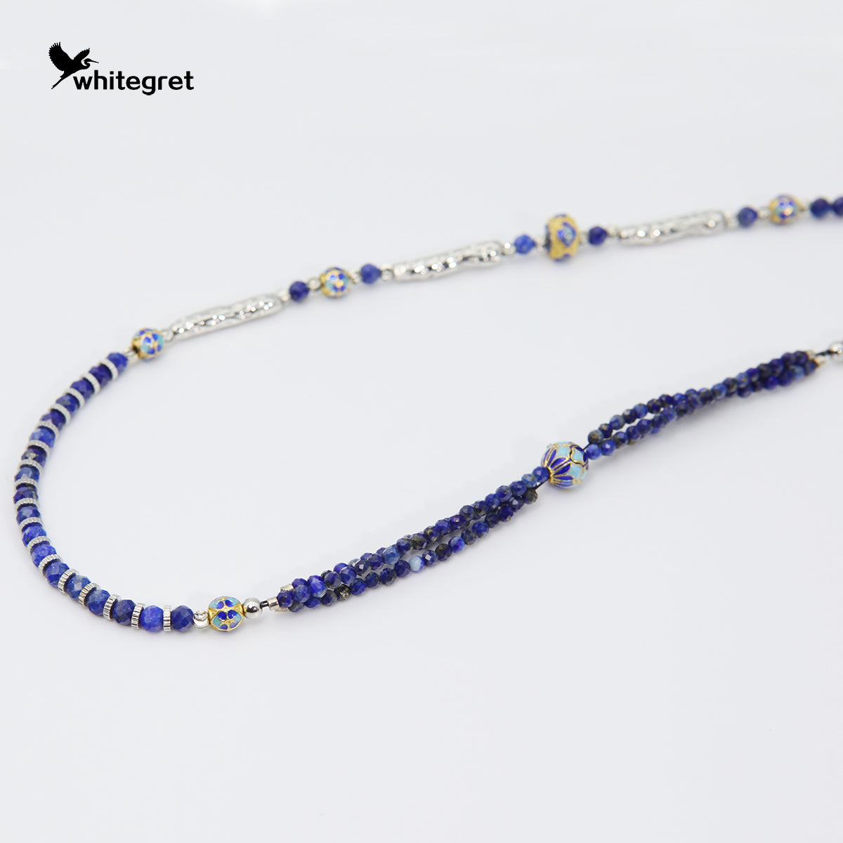 [WG0063]  Natural Crystal Lapis Lazuli Necklace
