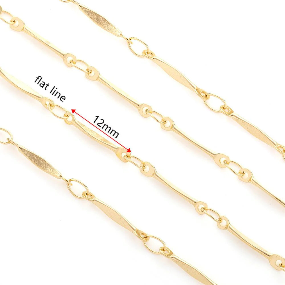 WG1063 four different stick chains-Vacuum Plating Waterproof Stainless steel chain