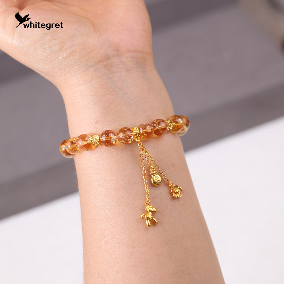 [WG0140] High Quality Natural Crystal Citrine Bracelet