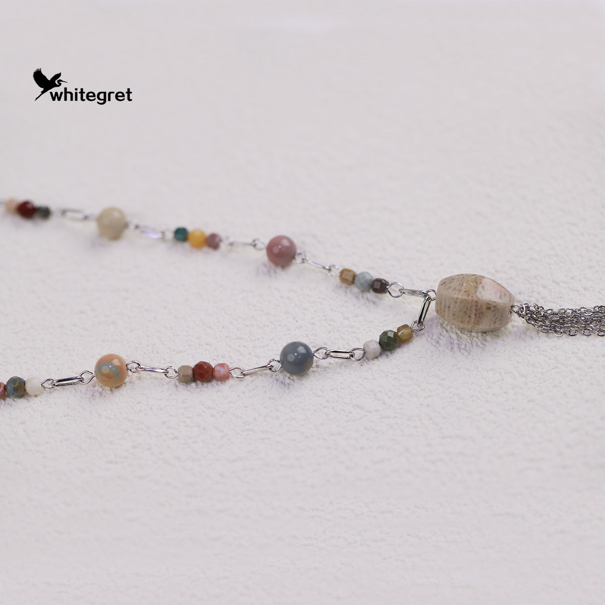 [WG0178] Handmade Alashan Agate Necklace