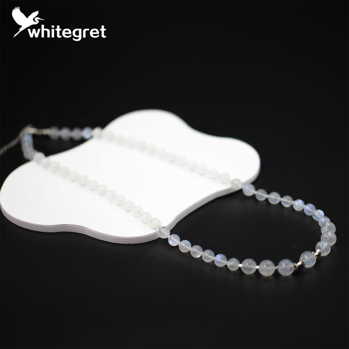 [WG0123] Blue moonstone & silver925 necklace