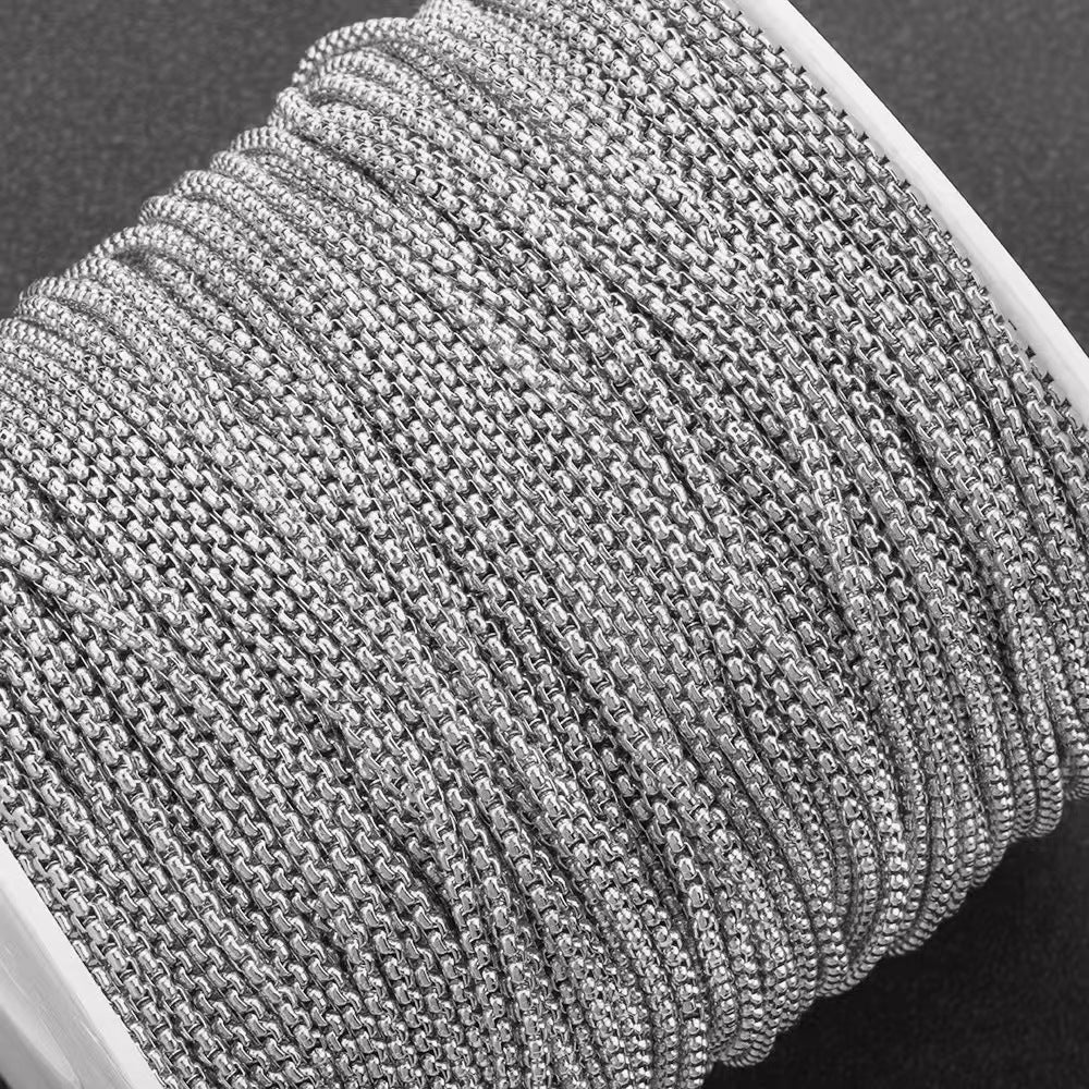 WG1011   Square pearl chain-Stainless steel DIY Chain