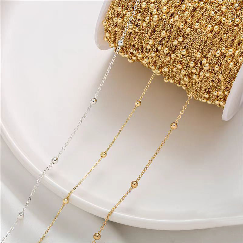 [WG1187] 1M or 90meter/roll beads & O Chain for Jewelry diy