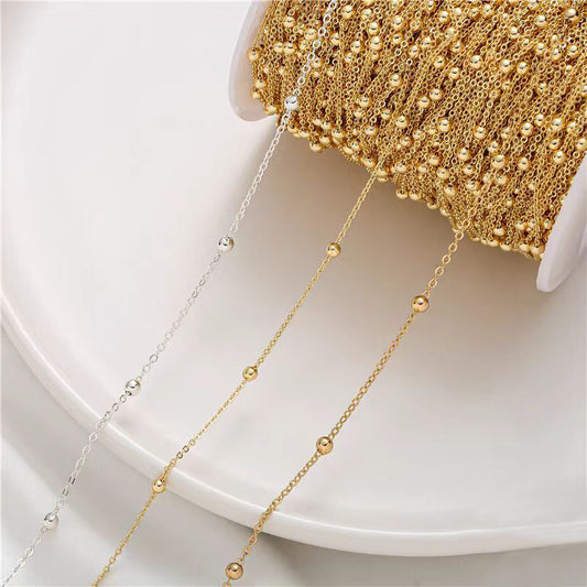 [WG1187] 1M or 90meter/roll beads & O Chain for Jewelry diy
