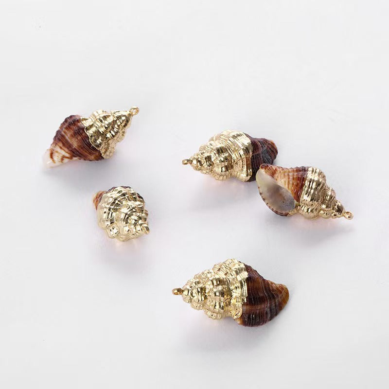 [WG1111] Natural whelks pendant for jewelry diy-10PCS