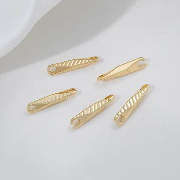WG1081  10pcs Metal Rhombic stick beads for Jewelry DIY