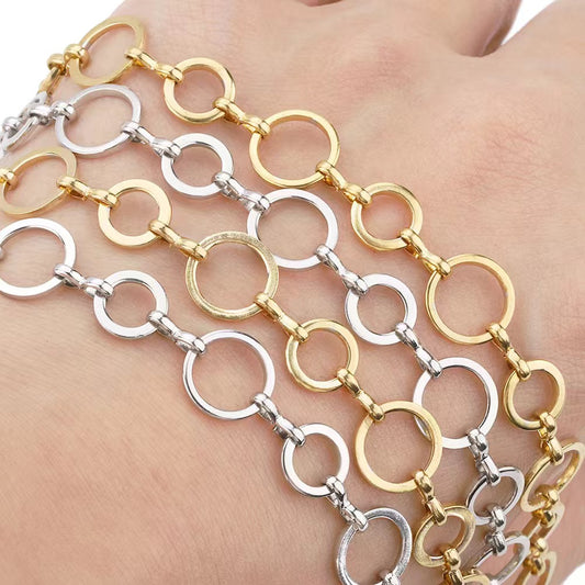 WG1032  Big circle chain-Vacuum Plating Waterproof Stainless steel diy chain