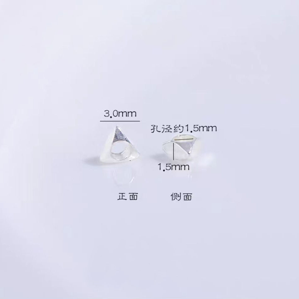 [WG1198] 100pcs gold/silver triangular spacers for Jewelry diy