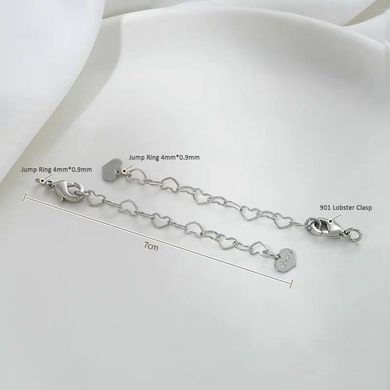 10pcs/pack Lobster Clasp and Adjust Chain Set -Vacuum Plating Waterproof Stainless steel