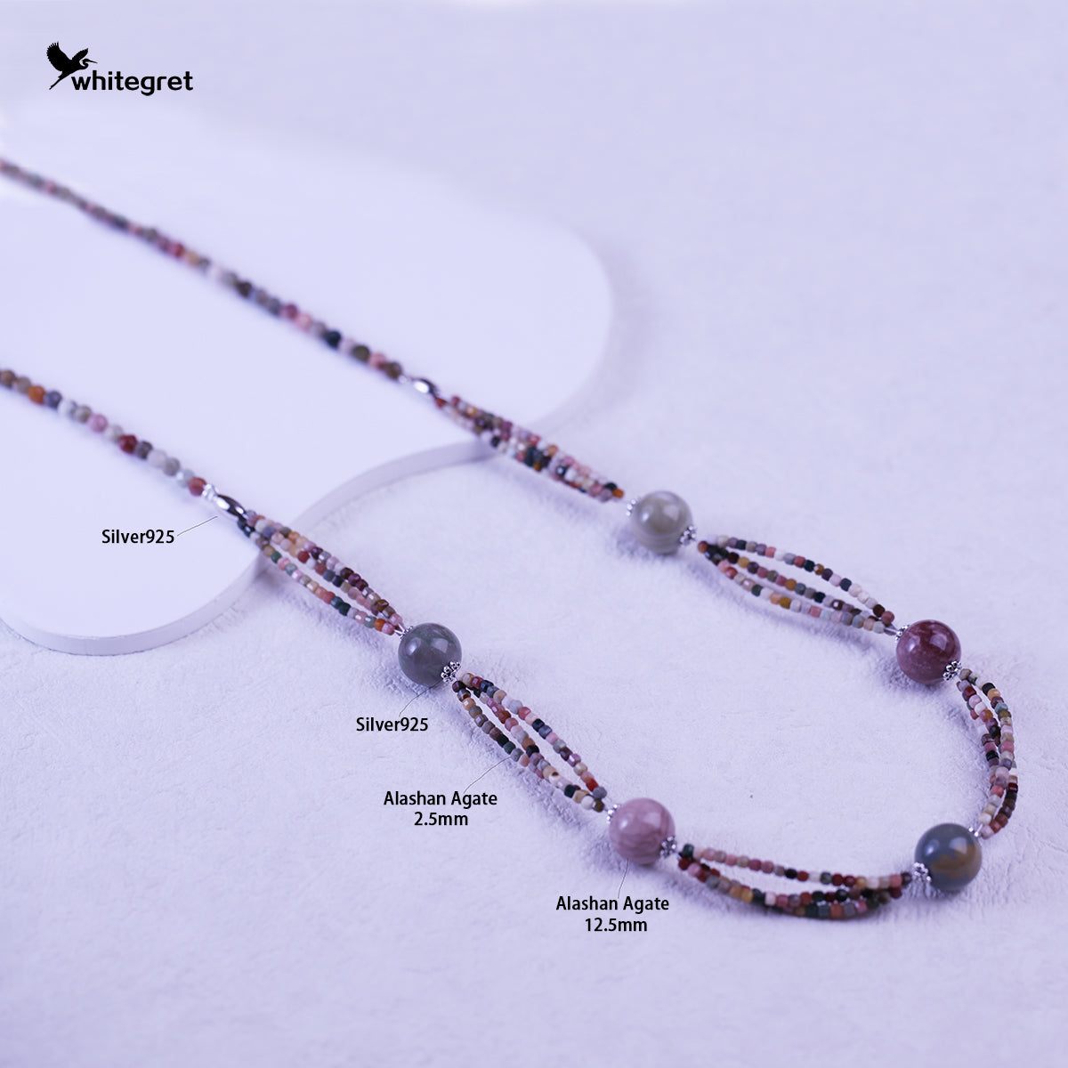 [WG0069] Natural Colorful Alashan Necklace  high quality new original handmade design 2024 fashion jewelry diy girl Daily Birthday gifts