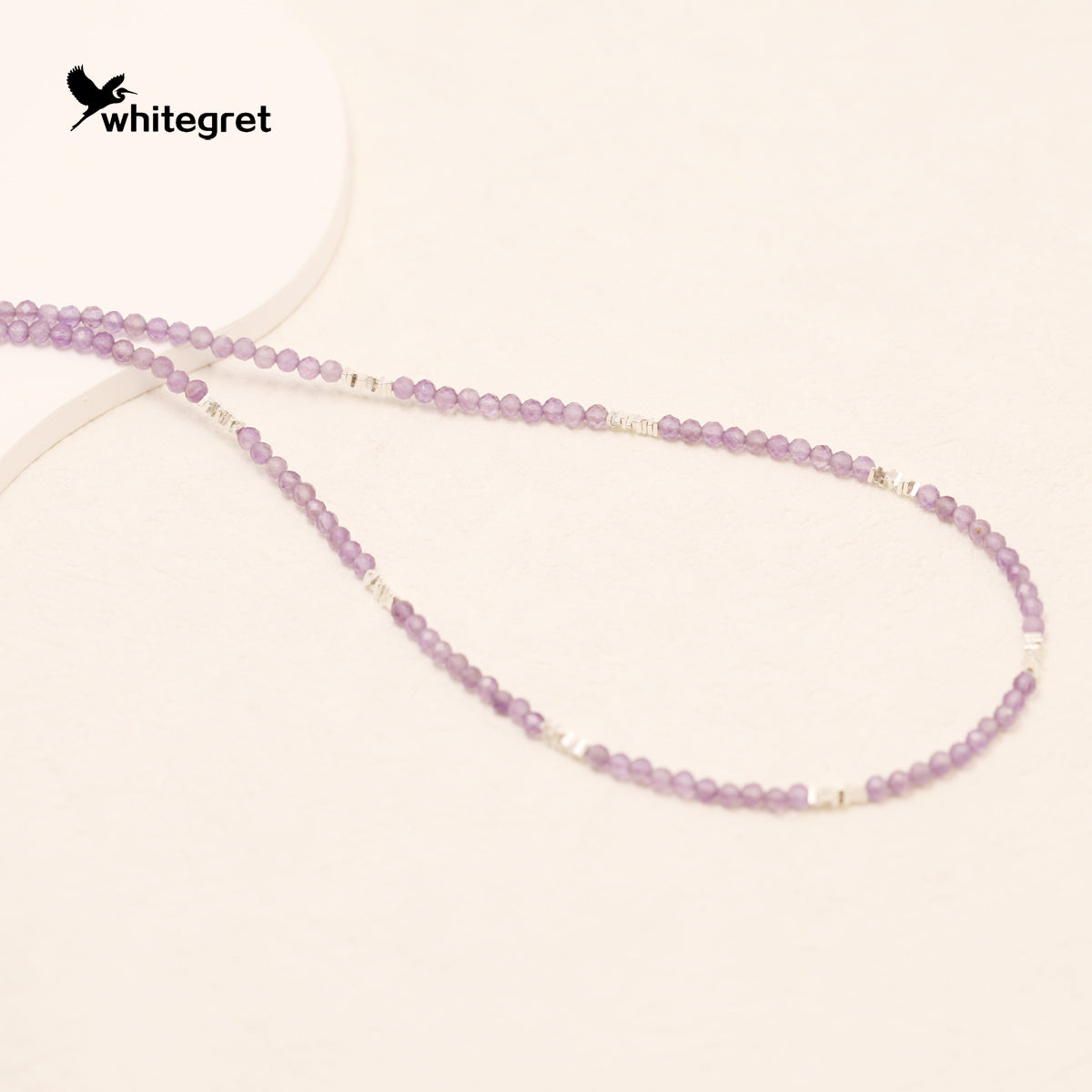 [WG0037] Natural Crystal Amethyst & Silver925 Necklace  fashion girl gifts over ＄25 free shipping