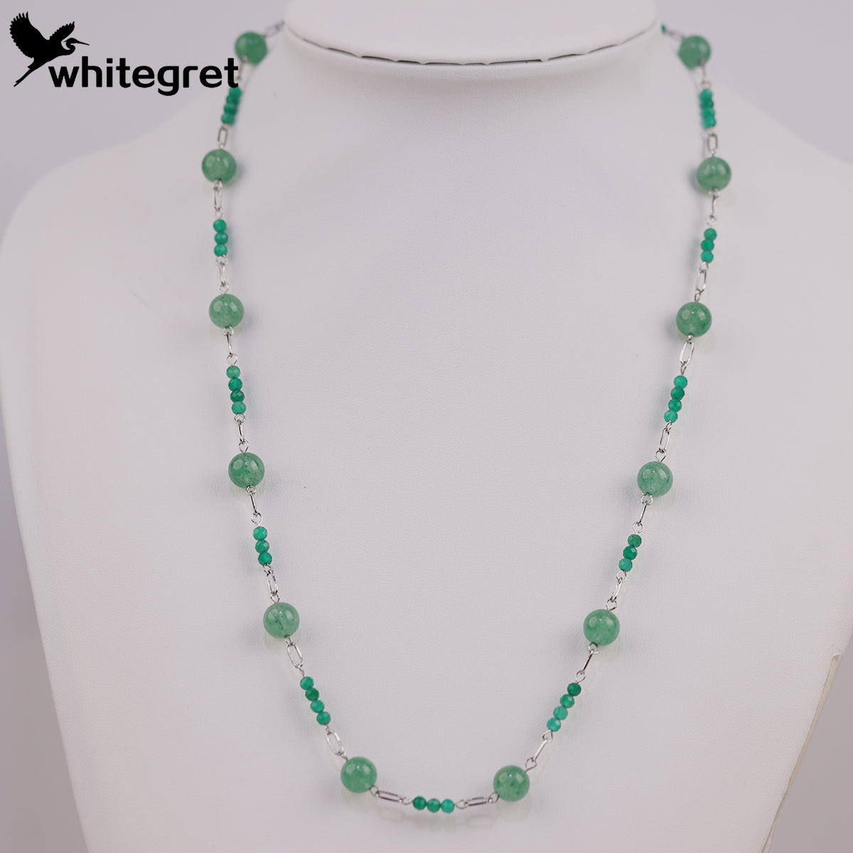 [WG0176] Handmade Green Strawberry Quartz Crystal Necklace