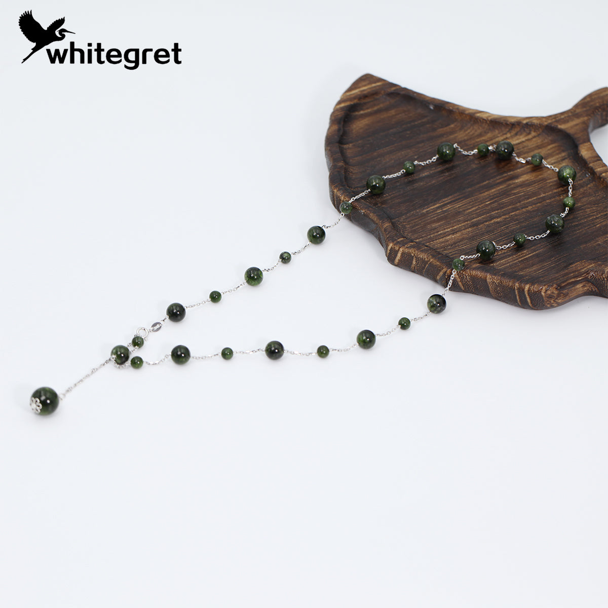 [WG0177] Handmade Natural Diopside & Silver925 Necklace Bracelet and set