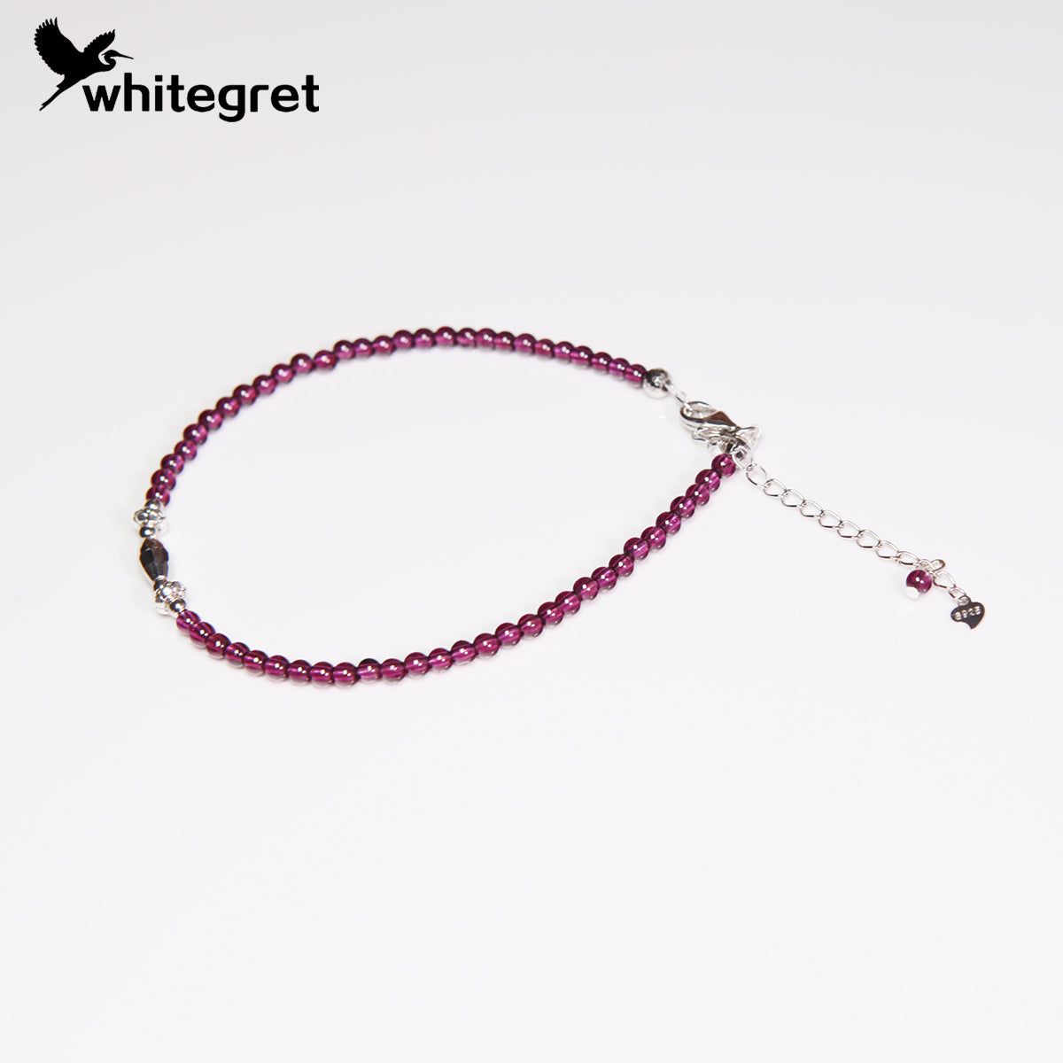 [WG0033] Purple Garnet & silver925 Bracelet new fashion girl Birthday Daily gifts over ＄25 free shipping