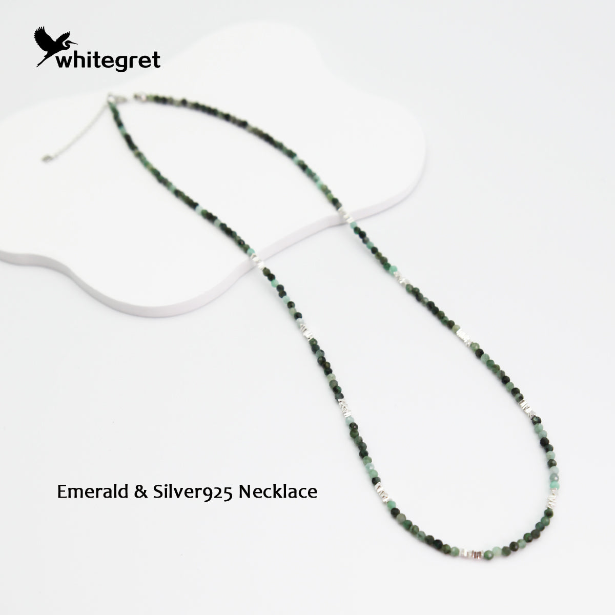 [WG0020] Emerald & Silver925 Necklace new original design bracelet 2024 fashion girls lady valent Birthday Daily gifts over ＄25 free shipping