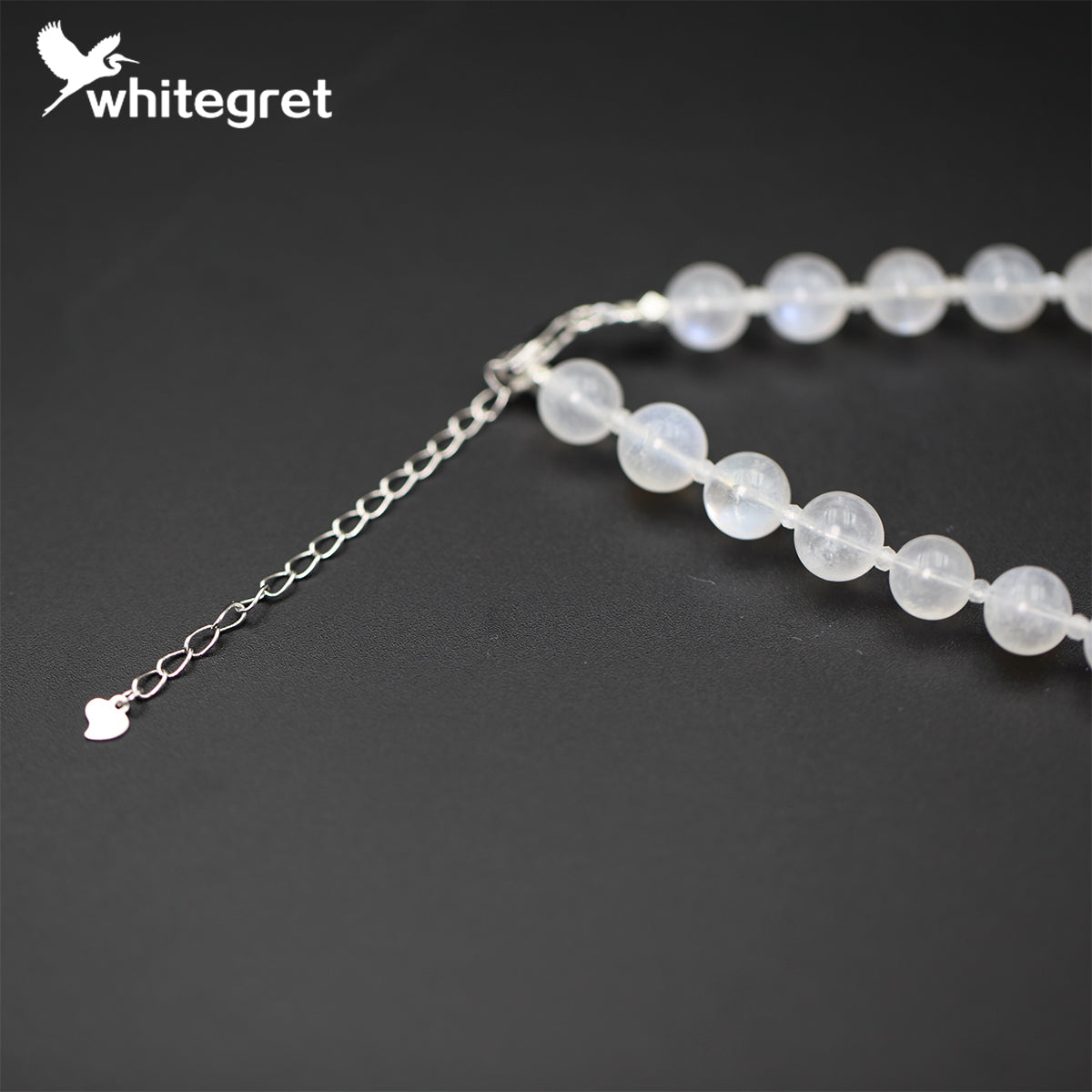 [WG0123] Blue moonstone & silver925 necklace