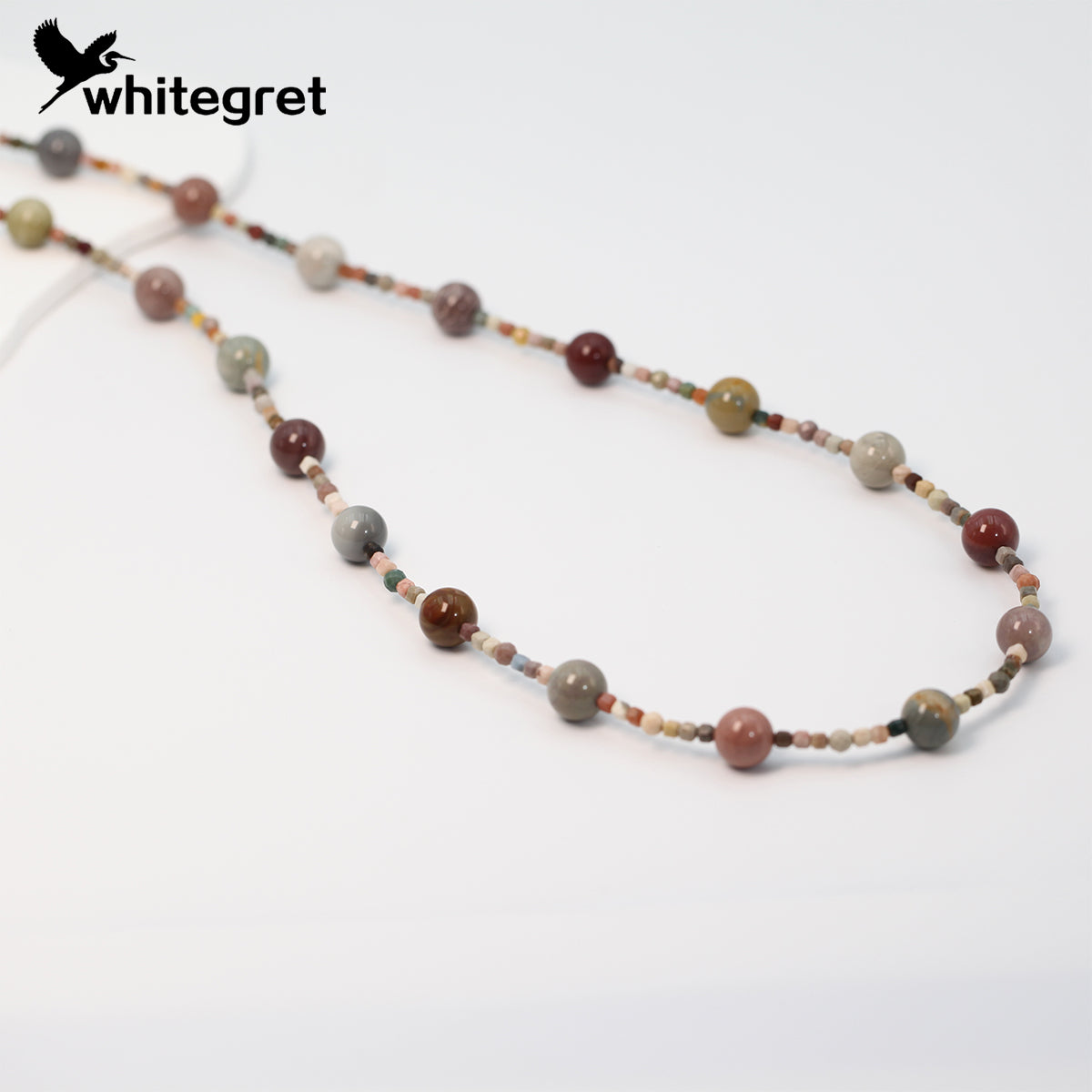 [WG0155]High Quality Handmade Natural Colorful Alashan Necklace