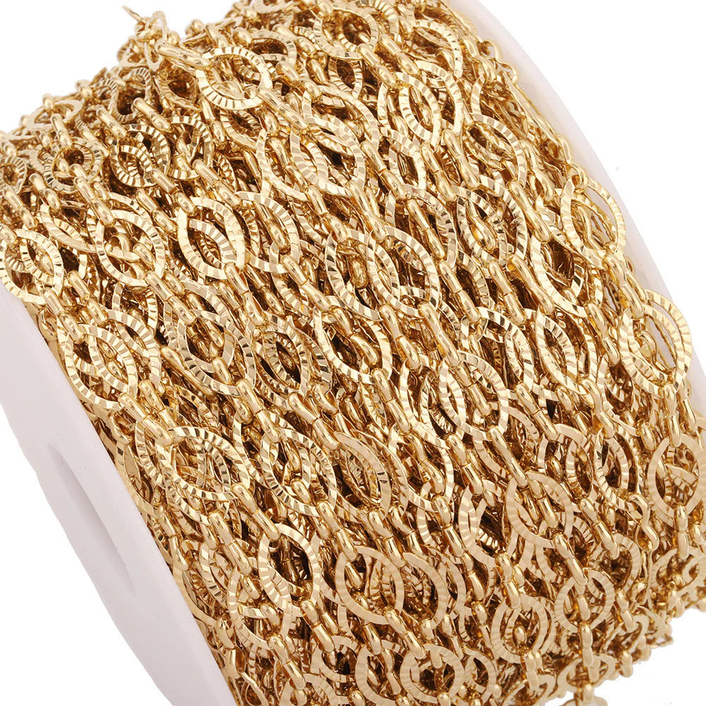 WG1040  Emboss horses eyes-Vacuum Plating Waterproof Stainless steel chain