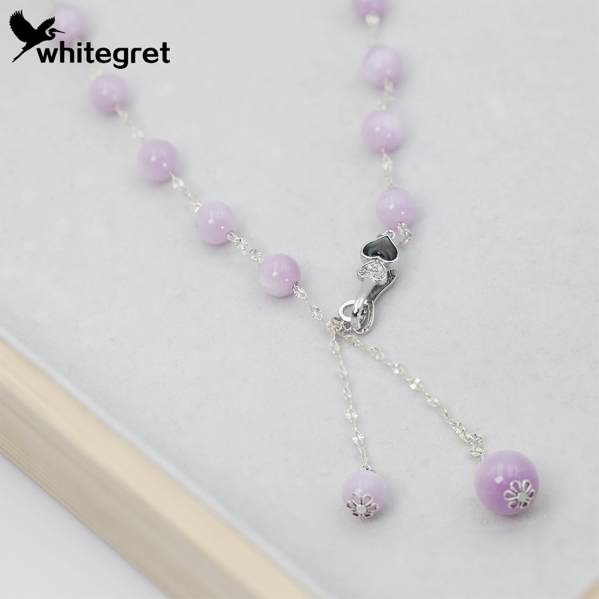 [WG0162]  Handmade Kunzite & Silver925 Necklace & Bracelet Set