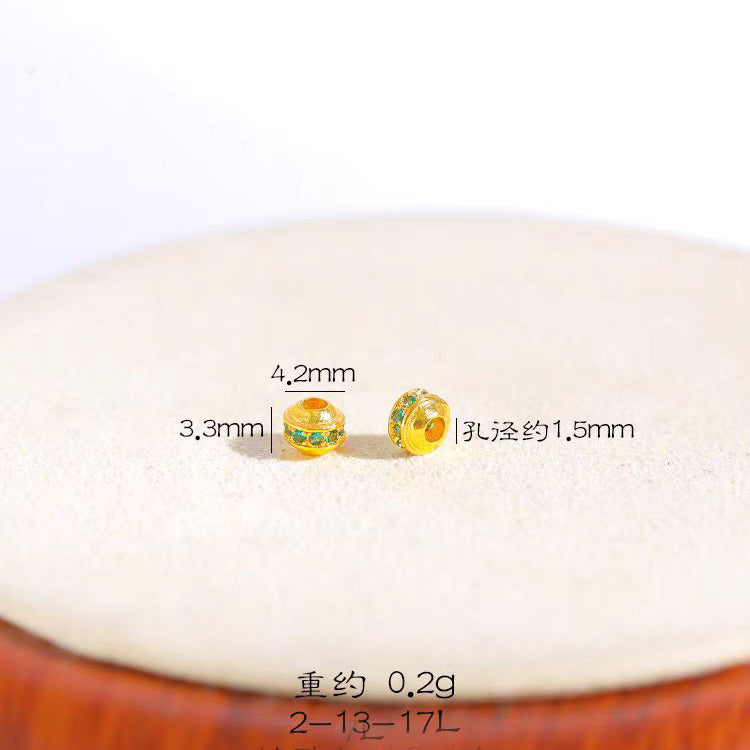 [WG1195] Zircon rainbow spacers for Jewelry diy charms