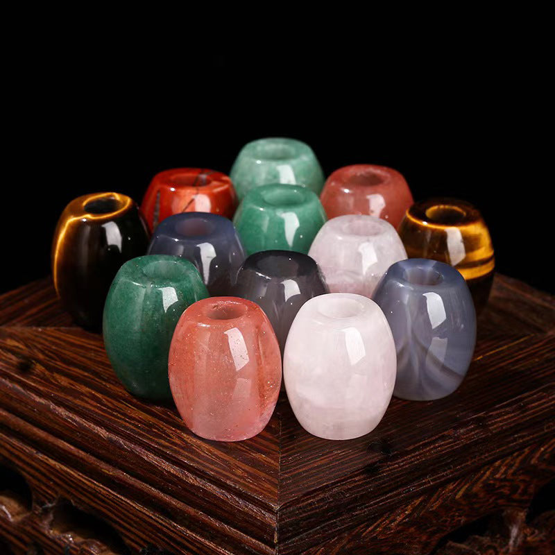 WG1073   Natural Crystal bucket bead diy Charms