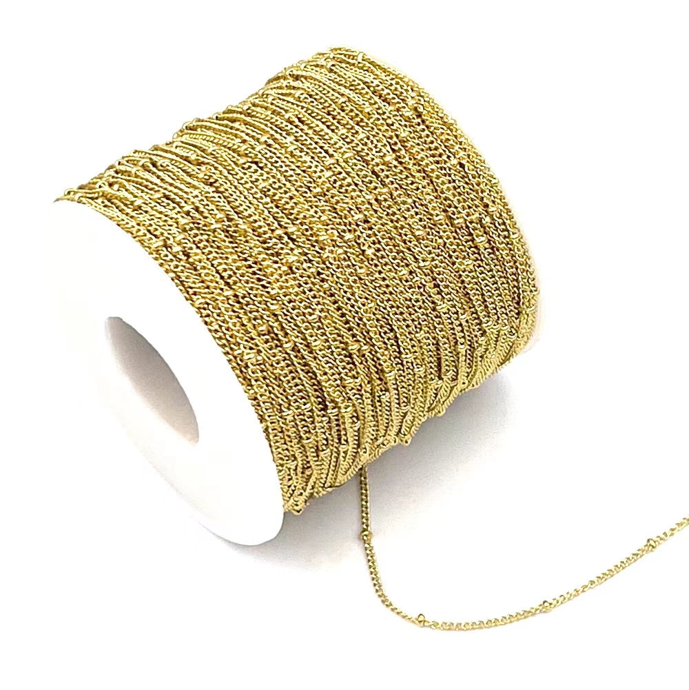 WG1009  Beads Chain-Vacuum Plating Waterproof Stainless steel diy chain