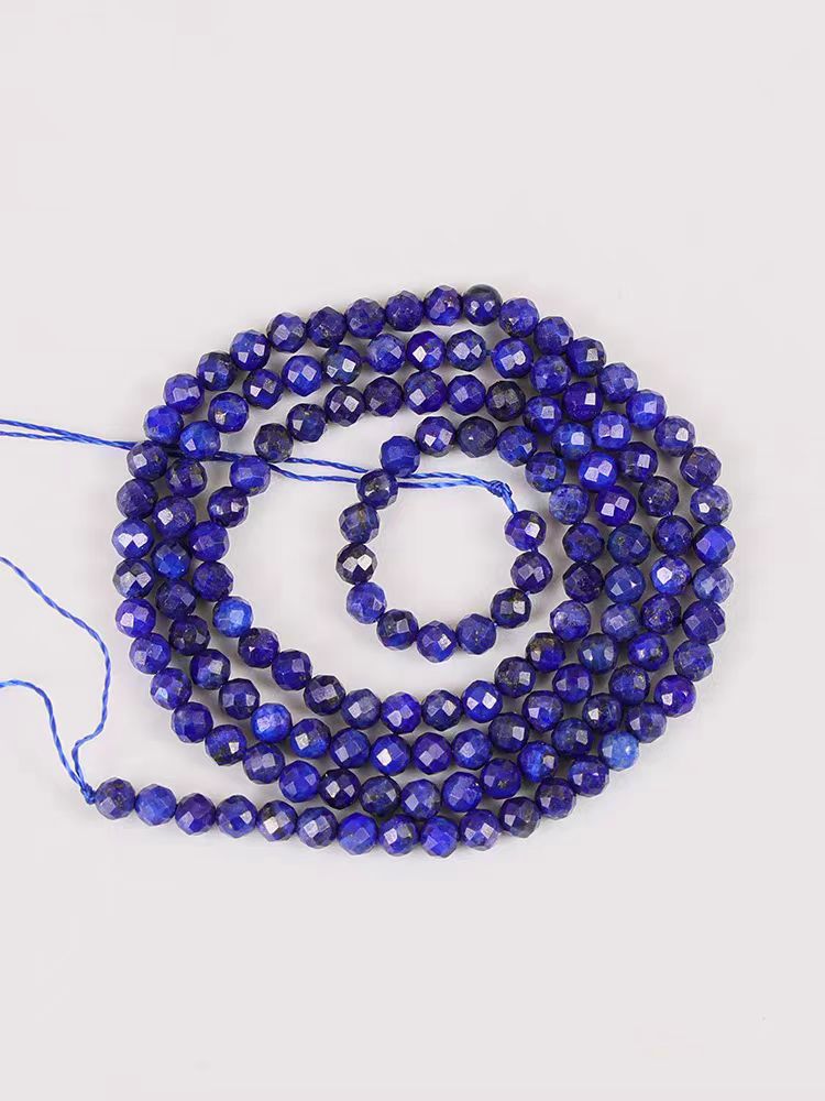 [WG1105] Natural Lapis Lazuli facted beads 1 string for jewelry diy