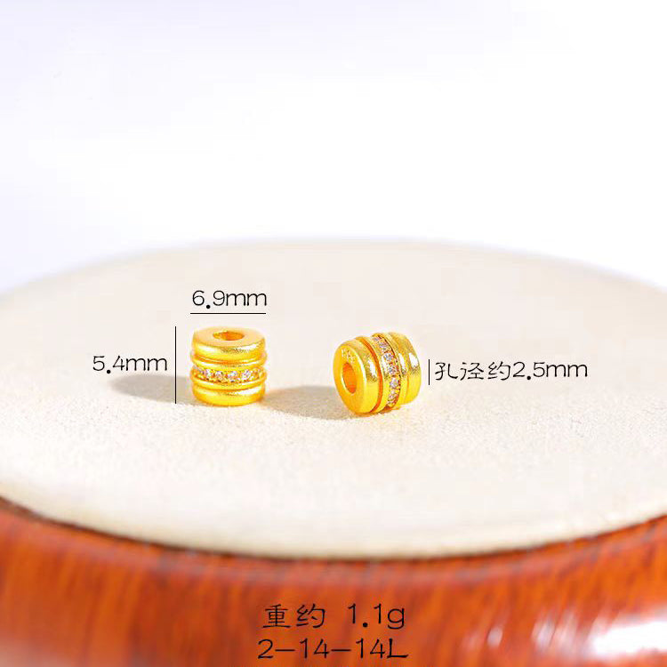 [WG1195] Zircon rainbow spacers for Jewelry diy charms