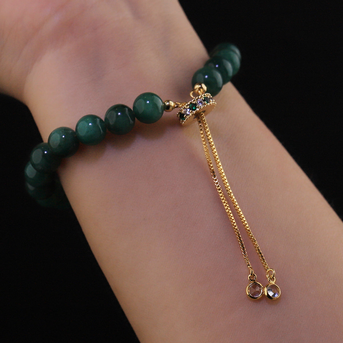 blue moonstone/white moonstone/green lepidoliet/ fire quartz bracelets with adjustable chain