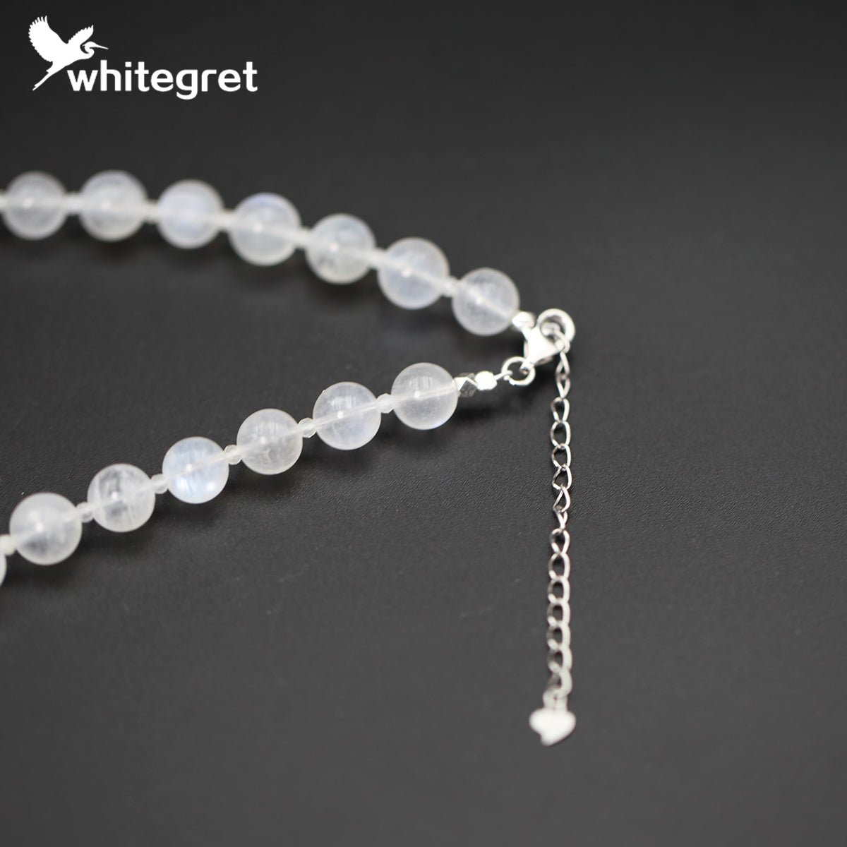 [WG0123] Blue moonstone & silver925 necklace