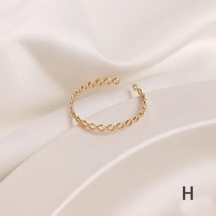 WG1083 Multi Engraved Copper Rings for Jewelry DIY