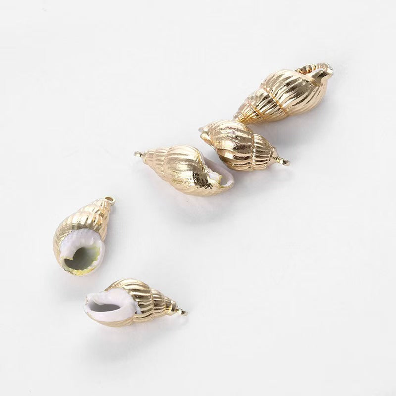 [WG1111] Natural whelks pendant for jewelry diy-10PCS